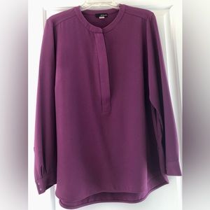 Renuar Front Zipper Blouse Size Large